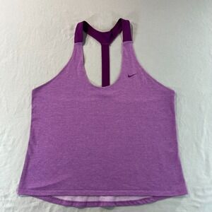 Nike Dri-FIT Women's Racerback Tank Top Purple Sleeveless Athletic Shirt Size M